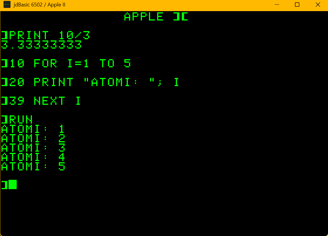 Apple II Emulator Preview